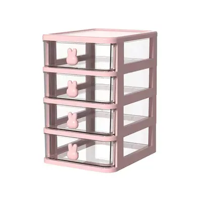 Transparent desk storage box, mini drawer type