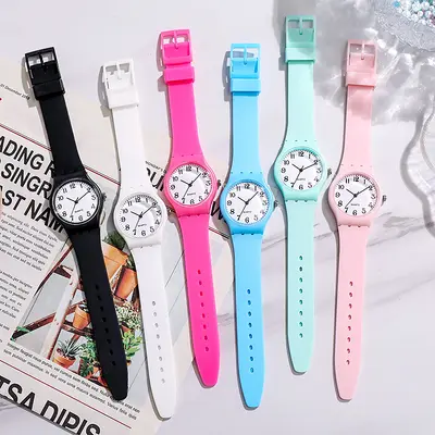 Öğrenci çocuk saati silikon kuvars saat moda izle kadın sınır ötesi e-ticaret tedarik izle üreticisi toptan
