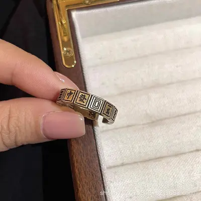 Vintage adjustable ring ethnic retro style - 11