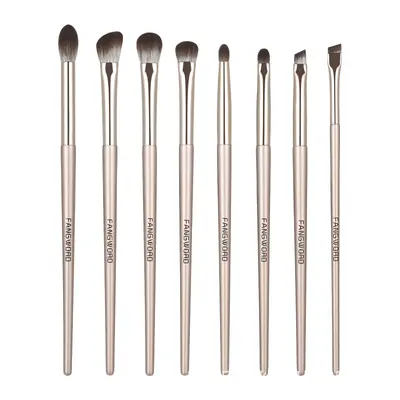8-Piece Eye Makeup Brush Set, Soft Bristles, With Bag