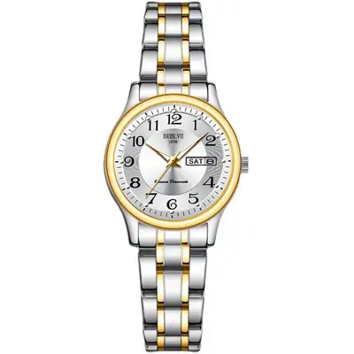 Women's fashion ultra-thin steel band dual calendar luminous waterproof internet celebrity digital girls Korean version watch quartz non-mechanical - 8