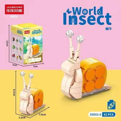 Children's Educational Building Blocks Insect Model Set with Butterfly and Scorpion - 12