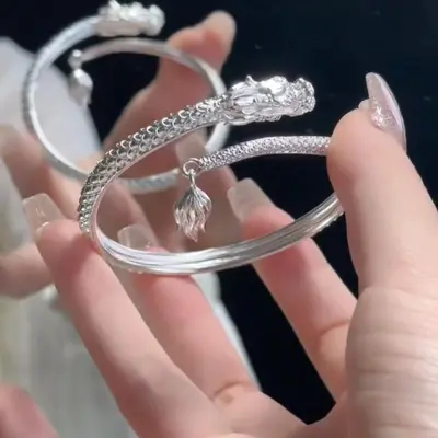 Shenlong Kuyruk Bilekliği Çin Tarzı Açılır Ayarlanabilir - 2