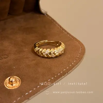 Open Ring for Women, Sparkling Rhinestone, Delicate Design - 8