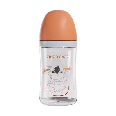 Wide-Neck Glass Baby Bottle for Newborns, Anti-Colic, Breast-Like Nipple