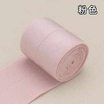 Yüksek Elastikiyetli Katlanmış Lastik Bant, Etek ve Pantolon Beli İçin, Renkli Yassı Şerit - 9