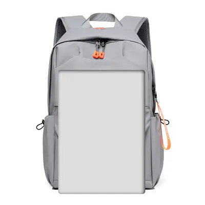 Minimalist Backpack, Solid Color, Laptop Compartment, School and Business - 3