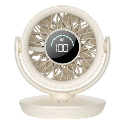USB Rechargeable Desktop Turbo Mini Fan with Digital Display