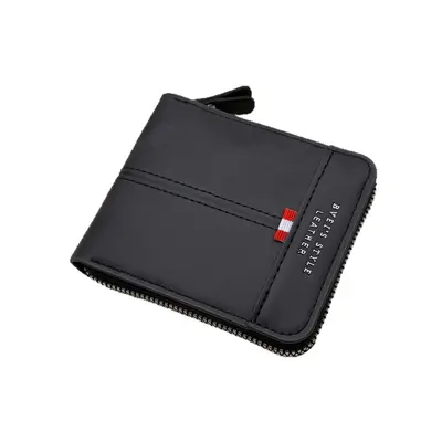 Men's Wallet, Large Capacity Matte Retro Horizontal Zipper Coin Purse - 6