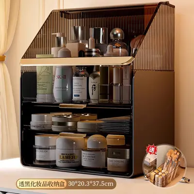 Makeup desk storage box, acrylic, dustproof, luxury design - 7