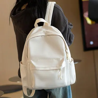 Men's Black Backpack, Simple Design for College and High School Students - 6