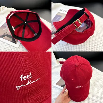 New Letter Embroidery Baseball Cap Unisex Autumn Winter Korean Style Trendy Versatile Duck Bill Hat Casual Face-Flattering