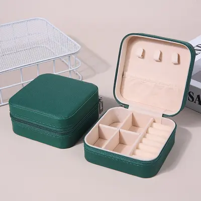 Tragbare Schmuckschatule, Geschenkbox, Schmuckbox, Verpackungsbox, Ohrringe, Ohrclips, Halsketten, Ringe, Schmuckschatule - 13