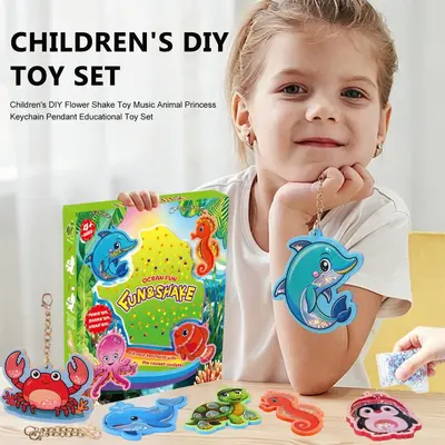Children's DIY Princess Animal Ocean Keychain Educational Toy Set