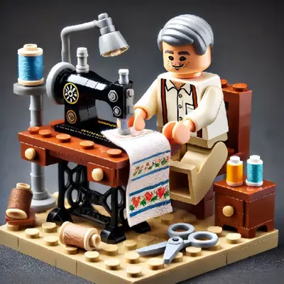 Sewing Machine Building Block Mini Model Set, Creative Educational Toy