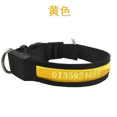 LED Light-Up Dog Collar, USB Rechargeable, Laser Engraved - 11