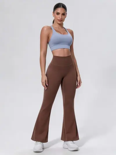 Mingda yoga pantolon, geniş paça, yüksek bel - 6