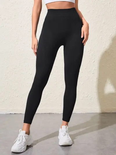 Dikişsiz örgü spor yoga pantolonu, hızlı kuruyan ve nefes alabilen