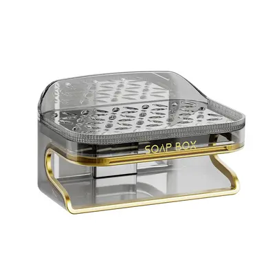 Drainable Bathroom Soap Dish, Light Luxury Design, Water-Saving - 8