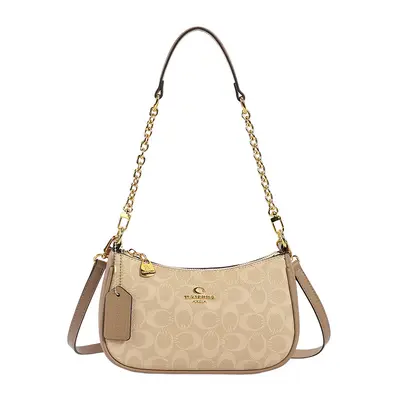 Women's Shoulder Bag Vintage Floral Print Light Luxury Textured Underarm Crossbody - 10