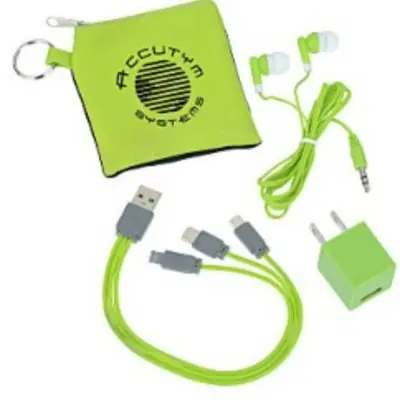 Reise-Kfz-Schnellladegerät 1-zu-3 Datenkabel 3-in-1-Adapter Stecker mit EVA-Aufbewahrungstasche Set