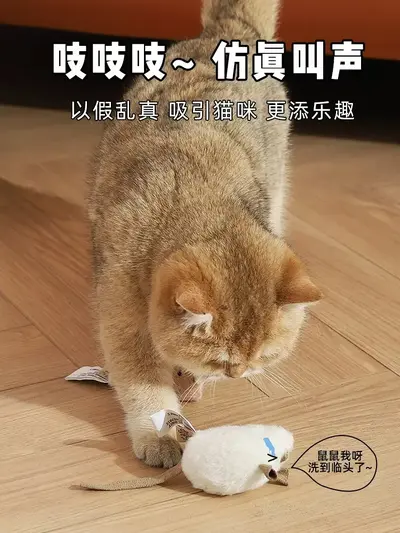 Electric Simulation Mouse Cat Toy with Sound, for Kittens - 3
