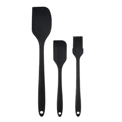 Silikon sıyırıcı üç parçalı set hepsi bir arada sıyırıcı seti mutfak pişirme araçları kek kreması sıyırıcı silikon yağ fırçası - 8