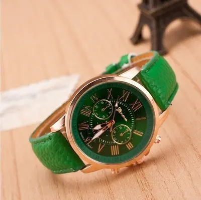 Foreign trade fashion watch leather strap women's watch multi-color leather strap rose gold quartz watch cross-border wholesale watch - 11