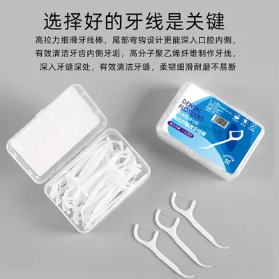Portable Dental Floss 50-Piece Box Manufacturer Tooth Cleaning Home Toothpick Ultra-Fine Wholesale Dental Floss Sticks Safe for Gums