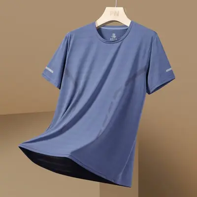 Men's Loose Quick-Dry Breathable Mesh Sports T-Shirt, Short Sleeve