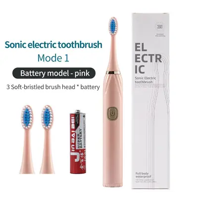 Household Handheld Soft-Bristle Automatic Battery Electric Toothbrush - 10