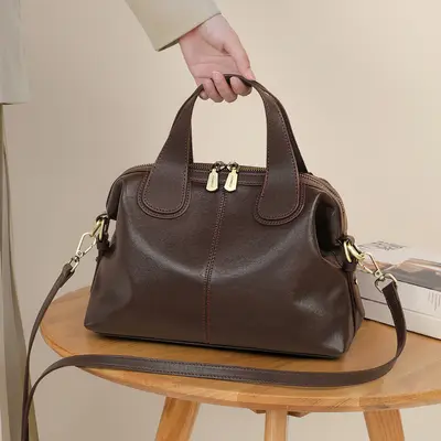 Women's Autumn Winter Large Capacity Boston Bag Single Shoulder Crossbody Handbag - 3