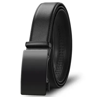 [Cross-border Special] Genuine Leather Belt with Automatic Buckle for Young and Middle-aged Men, Multipurpose Daily Use for Business - New Cowhide Leather
