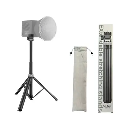 2 metrelik canlı yayın telefon standı, uzatılabilir alüminyum alaşımlı ışık standı, elde taşınabilir COB ışık standı, taşınabilir tripod selfie çubuğu. - 10