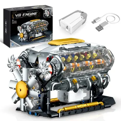Gaoqi 3053-yc489V8 Flugzeugtriebwerk Bausteine Elektrospielzeug - 7