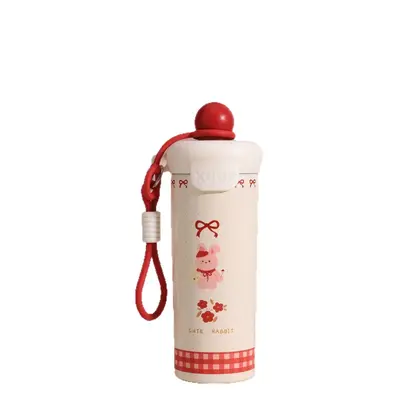 316 Paslanmaz Çelik Termos Bardak, Pipetli, Taşıma Askılı, 1 L - 6