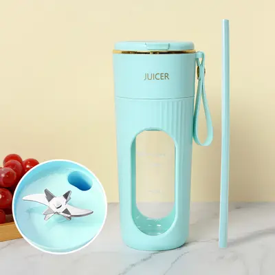 Ev tipi küçük portatif meyve sıkacağı, dış mekan çok fonksiyonlu usb girişli elektrikli meyve suyu makinesi - 12