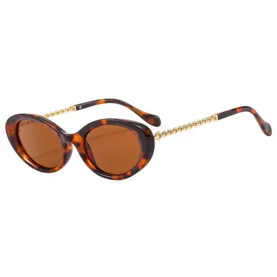 Retro Küçük Oval Kadın Güneş Gözlüğü, Moda Model - 12