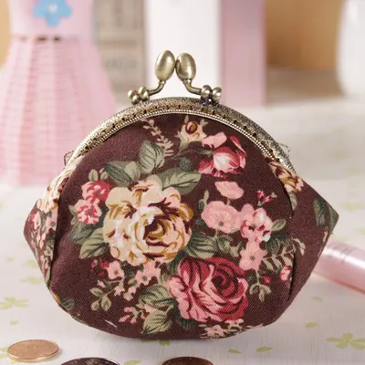Handmade Canvas Coin Purse, Small Key and Card Wallet