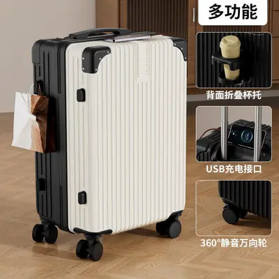 Large Capacity Student Suitcase with Combination Lock, Hard Shell - 8