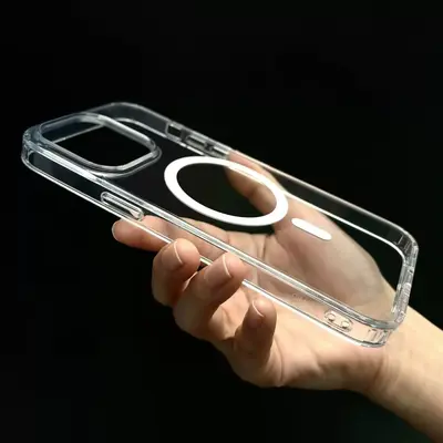 iPhone 18 Pro için şeffaf manyetik telefon kılıfı, 2.0 mm - 9