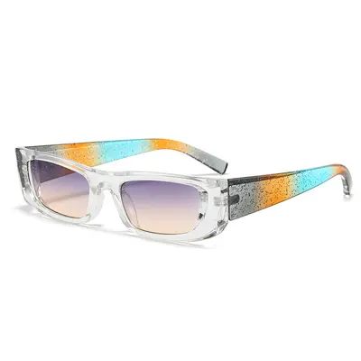 Bunte kleine Trend-Sonnenbrille mit schmaler Fassung, modisch - 8