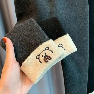 Kız Çocuk Polar Astarlı Tayt Kalın Uzun Pantolon, Elastik Kumaş