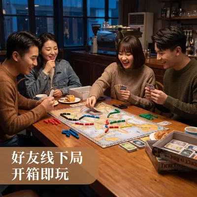 English Travel Card Game, European Train Tickets Board Game