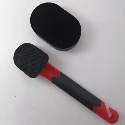 汽车轮胎上光刷多功能可拆卸进口海绵擦可替换打蜡轮胎海绵刷新款