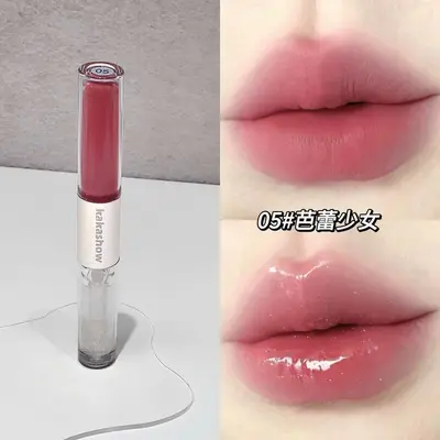 Kakashow Dual-End Lip Glaze, Mirror Gloss and Matte Finish - 10