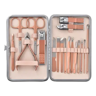 18-Piece Nail Care Set Stainless Steel Cuticle Scissors