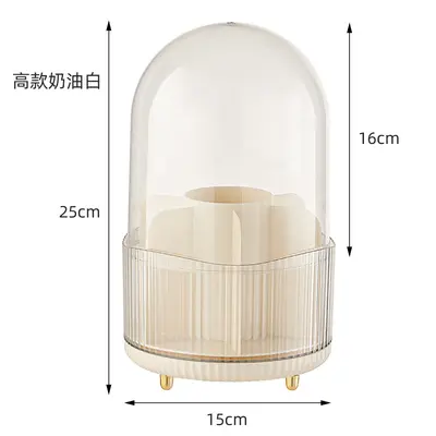 Rotating makeup brush storage box, transparent, dustproof - 7