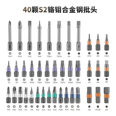 Lagerbestand Bestseller 50er 1 Multifunktionales Ratschenschraubendreher-Set S2-Stahl gehärtet Schraubenschlüssel Heimwerkzeug-Set - 8