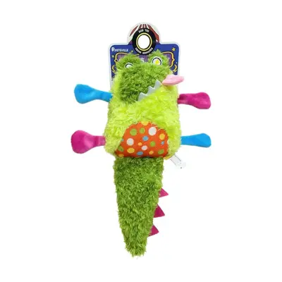 PETSVILLE Paisiwei Dizzy Rabbit Fox Dog Toy Crinkle Paper Plush Squeaky Chew Toy for Puppies Dogs Funny Sound - 10